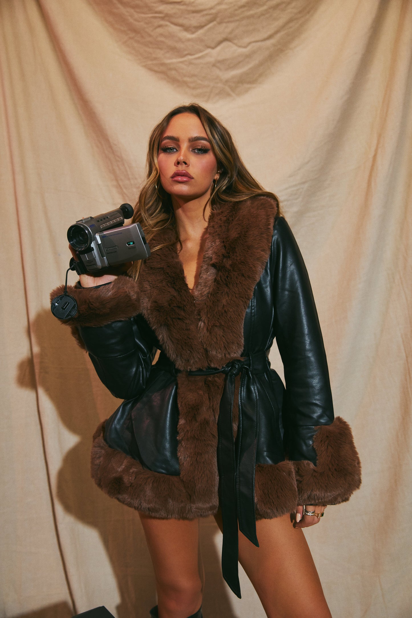 DEMI FAUX FUR COAT