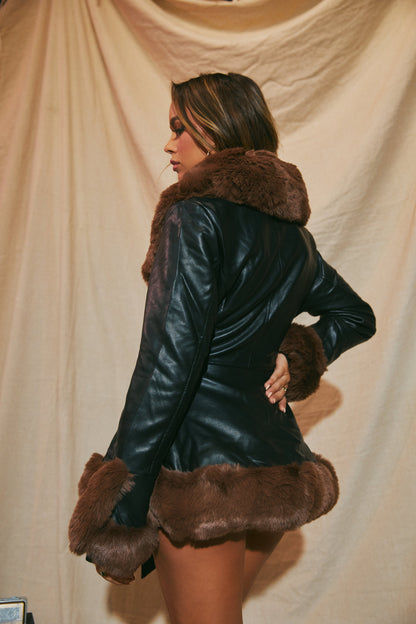 DEMI FAUX FUR COAT